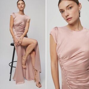 Champagne Pink Birch Dress Reformation